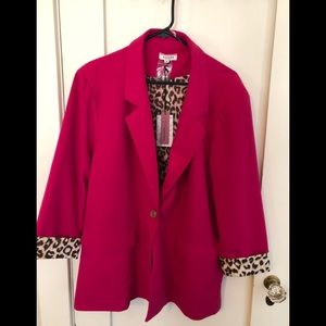 Jacket with leopard accents